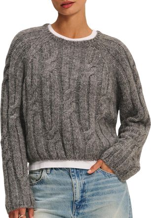 Velvet Marina Sweater In Heather Grey