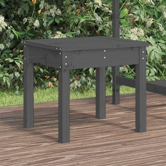 vidaXL Vidaxl - Banco De Jard&iacute;n Madera Maciza De Pino Gris 50x44x45 Cm
