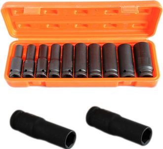 Trade Shop Trade Shop - Kit Set 10 Exagonales Bussole 1/2 Para Pistema Pneum&aacute;tico 10 A 24mm