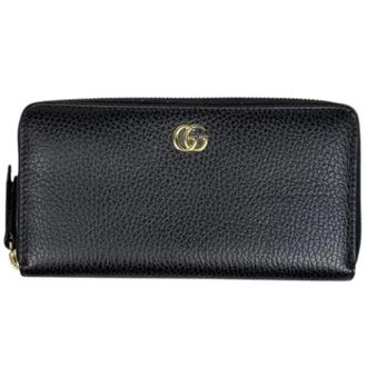 Gucci Pre-owned Vintage Long Wallet (bi-fold) - Dames - Pre-owned - Zwart - Maat: ONE Size Leer