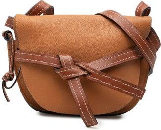 Loewe Pre-owned Gate Crossbody Bag - Dames - Vintage Schoudertas - Bruin - ONE Size - Leer - Vintage