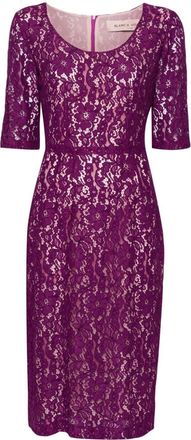 Blanca Vita Alnus lace midi dress - women - Cotton/Viscose/Polyamide - 40 - Purple