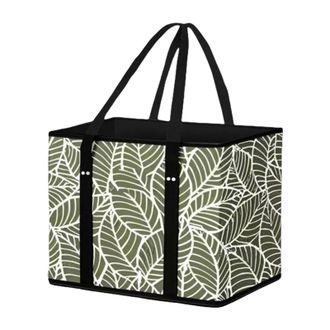 Generic Large Grocery Bags, Folding Shopping Bags, Nonwoven Storage Organizer with Handle, Canvas Tote for Beach Days, Food Bag with Eco Friendly Material, Gr