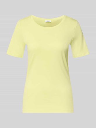 s.Oliver Red Label Regular Fit T-Shirt aus reinem Baumwoll-Interlockjersey in GELB, Gr&ouml;&szlig;e 34