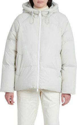 The Recycled Planet Elango Water Resistant Hooded Down Puffer Jacket in Ice at Nordstrom, Size X-Large