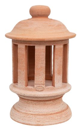 Biscottini International Biscottini - Lanterna Da Esterno In Terracotta 45x26x26 Cm Lanterne Da Esterno Portacandele Made In Italy Lanterne Per Illuminazione Giardino