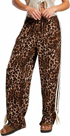 She + Sky Leopard Wide Leg Pant - Plus In Animal