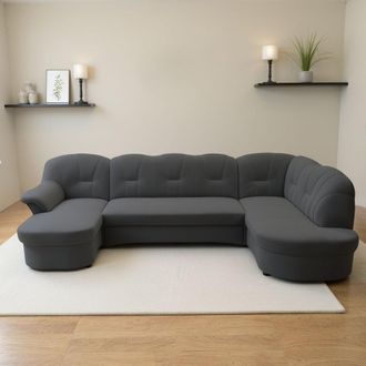 Domo Collection Wohnlandschaft »Flores auch in Leder-Bezug, B/T/H: 293/180/86 cm, U-Form« wahlweise mit Bettfunktion, wahlweise mit Federkern