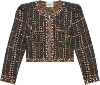 Isabel Marant Jassen, Dames, Veelkleurig, M, Katoen, Christy Jacket