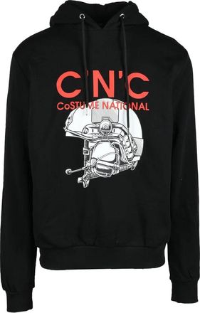 Costume National Black Cropped Cotton Sweatshirt