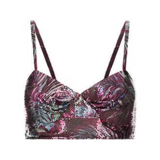 Paco Rabanne Sleeveless Tops, female, Multicolor, Size: 2XS Sleeveless Bralette Top