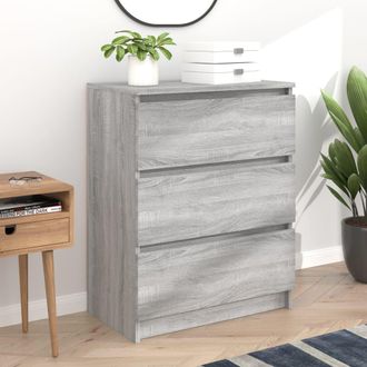 vidaXL Vidaxl - Aparador De Madera Contrachapada Gris Sonoma 60x35x76 Cm