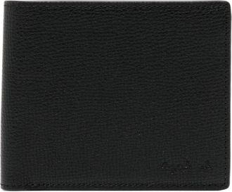 agnès b. grained leather wallet - men - Calf Leather - One Size - Black