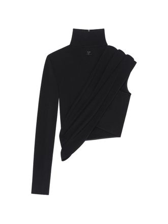 Courr&egrave;ges Womens Asymmetric Top