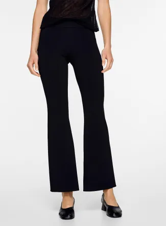 Stella McCartney Womens Dense knit flared pant