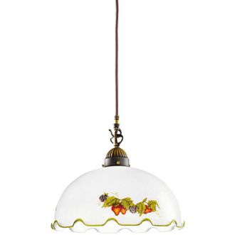 Kolarz Nonna - L&aacute;mpara Colgante De C&uacute;pula De Vidrio Estilo Caba&ntilde;a, Lat&oacute;n Envejecido Mate, 1x E27 - Kolarz