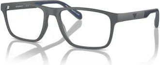 Emporio Armani 56mm Rectangle optical glasses in Grey at Nordstrom