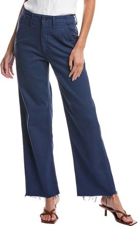 Mother The Major Zip Sneak Fray Insignia Blue Straight Jean