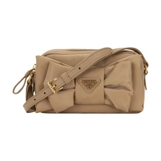 Prada Shoulder Bag - female - Prada - Cross Body Bags - Beige - ONE SIZE - Bags