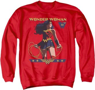 Gildan Wonder Woman Ww 80th Stance Adult Crewneck Sweatshirt