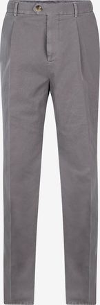 Brunello Cucinelli Bundfaltenhose aus Baumwollgabardine Leisure Fit