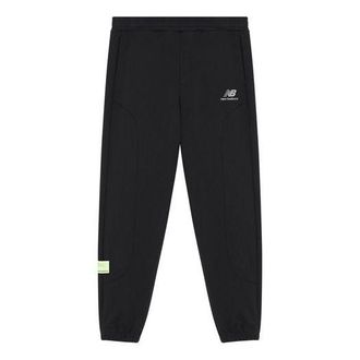 New Balance Logo Casual Sweatpants Asia Sizing Black AMP21366-BK