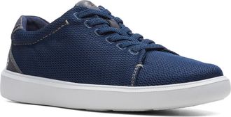 Clarks Mens Cambro Low Sneaker, Navy Textile, 8 UK
