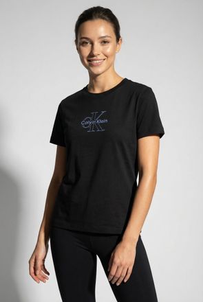 Calvin Klein Jeans T-Shirt CALVIN KLEIN JEANS SS CLASSIC FIT TEE, Damen, Gr. XXL (46), schwarz, Single Jersey, Obermaterial: 100% Baumwolle, unifarben, regular fit norma