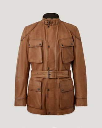 Belstaff Legacy Trialmaster Panther Jacket Mens Hand Waxed Leather Cork Size 34