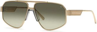 Philipp Plein Spp 106M Zonnebril - Heren - Zonnebrillen - Geel - 63 MM - Accessoires