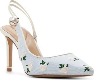 Ted Baker Sadie Half dOrsay Slingback Pump in Denim at Nordstrom, Size 8.5