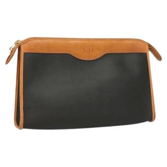 Dior Pre-owned Vintage Clutch - Dames - Pre-owned - Zwart - Maat: ONE Size Leer