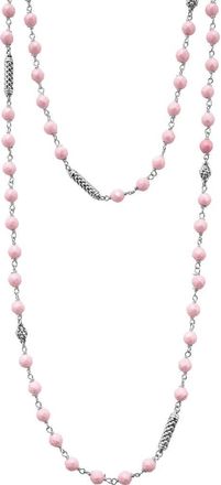 Lagos Caviar Icon Pink Ceramic Bead Long Necklace at Nordstrom