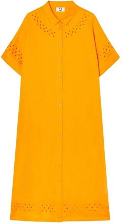 Marina Rinaldi Dames, Jurken, Oranje, Maat: XL Linnen