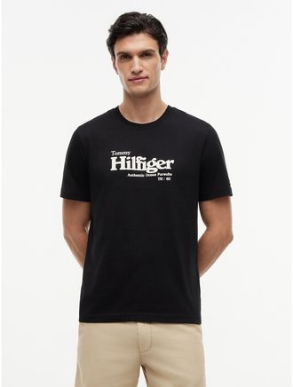 Tommy Hilfiger Mens Nautical Hilfiger Logo T-Shirt - Black - XXL