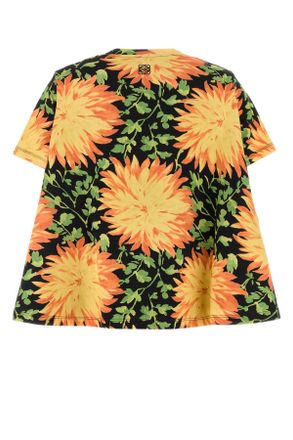 Loewe Womens Printed Cotton Blend T-Shi Multicolor T-Shirt