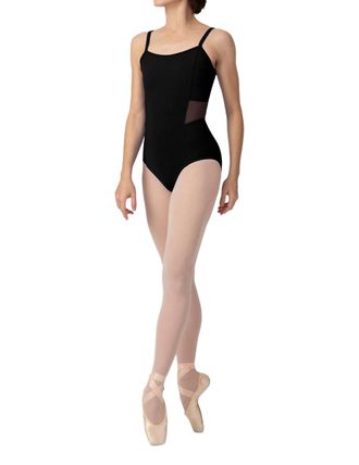 Bloch Boutique Mesh Panel Camisole Leotard In Black