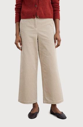 Seasalt Cornwall Asphodel Crop Wide Leg Corduroy Pants in Birch at Nordstrom, Size 8 Us