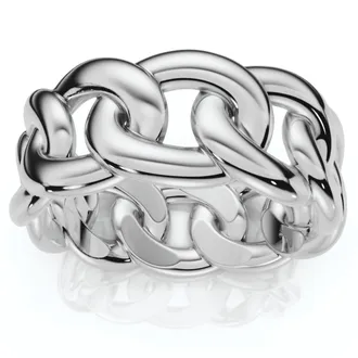 Pompeii3 Mens Solid Heavy 8mm 14k Gold Cuban Link Ring