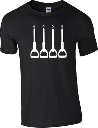Generic Four Candles T-Shirt (Medium, Black)