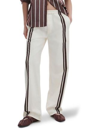 Rag & Bone Logan Stripe Track Pants in Ecru Sport at Nordstrom, Size X-Small