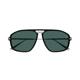 Dunhill Accessoires, Heren, Zwart, ONE Size, Du 0120S Squared Pilot Zonnebril