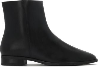 Kazar Platte leren laarzen met rits - Dames - Enkellaarsjes - Zwart - 36 EU - Leer - Schoenen