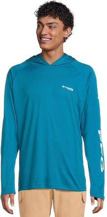 Columbia Terminal Tackletm Hoodie Mens Sweatshirt Blue Echo/White Logo : 2XL, Polyester