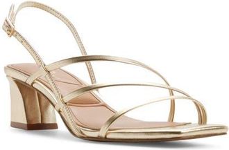 Aldo Maegan Strappy Sandal in Champagne at Nordstrom, Size 7.5