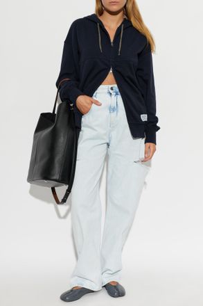 Maison Margiela Hoodie, Womens, Navy Blue
