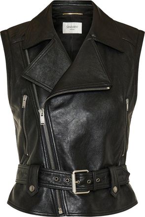 Saint Laurent Gilet da motociclista in pelle Saint Laurent