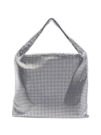 Paco Rabanne Borsa tote Pixel metallizzata - Argento