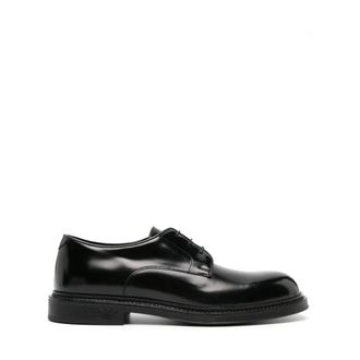 Emporio Armani Zapatos Derby Cl&aacute;sicos con Cordones - Shoes - Hombre - Negro - 42 1/2 EU