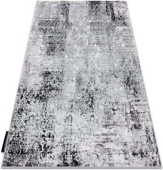 RugsX Rugsx - Alfombra De Luxe Moderna 2081 Ornamento Vintage - Structural Crema / Gris Grey 120x170 Cm